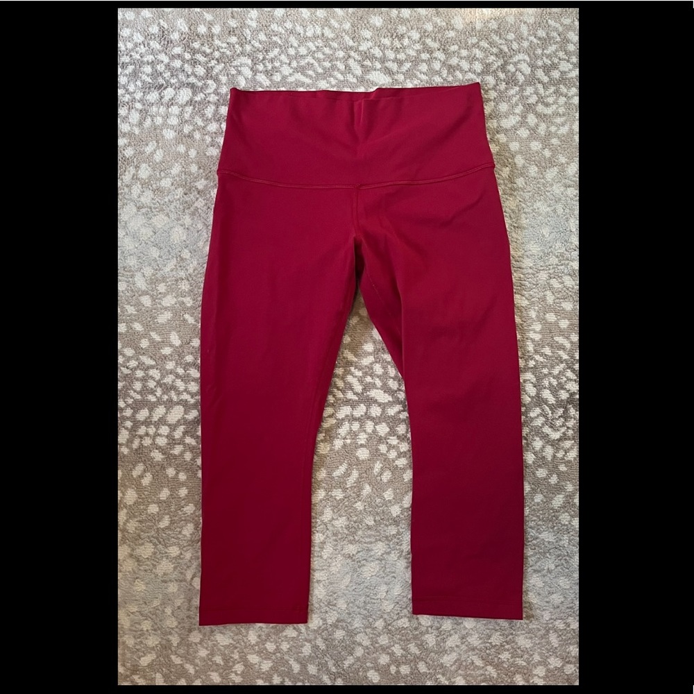 Red Lululemon 21” Crop Legging